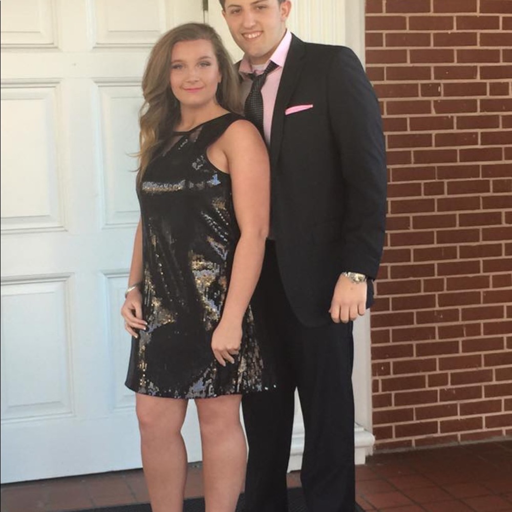 Black Elegant sequin cocktail dress